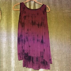 Red long sleeve with shoulder cut outs